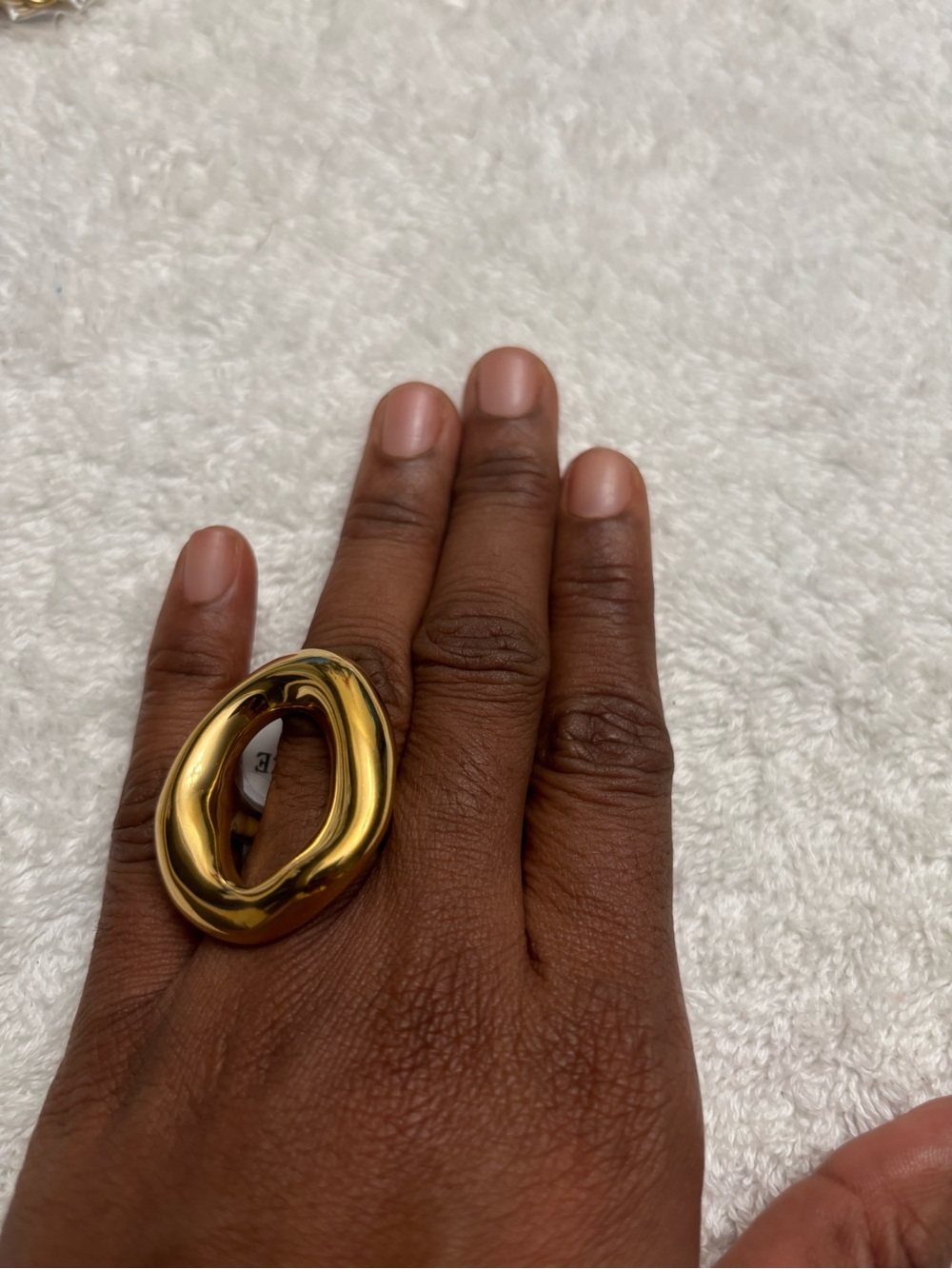 Gold Sculptural Statement Ring - Women Jewelry